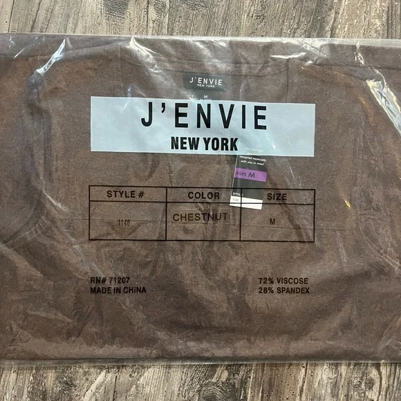 J’Envie Tank Top Brown Chestnut Blouse Women’s Size Small, Medium, Large NWT - Picture 4 of 9